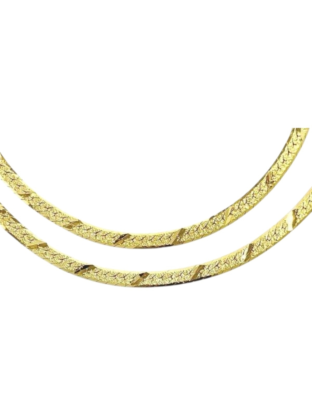 14KT Made In Italy Herringbone 7" Chain Bracelet- Elegant Everyday Layering